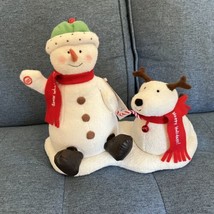 Hallmark Animated Singing Snowmen &quot;Jingle Pals&quot; 2004 Snowman &amp; Dog Works Great - £31.64 GBP