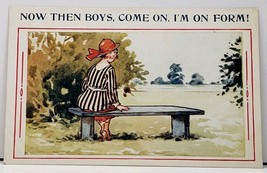 Romance Now Then Boys, Come On, I&#39;m On Form! Bamforth Witty Comic Postcard E9 - £5.58 GBP