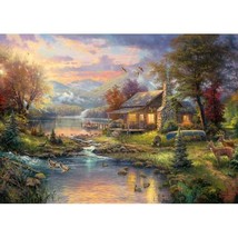 Gibsons Nature&#39;s Paradise Jigsaw Puzzle by Thomas Kinkade (1000 Pieces)  - £56.54 GBP