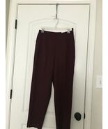 Worthington Women&#39;s Dress Pants Slacks w/ Side Slit Bottom Size 8  Burgundy - $53.25 CAD