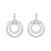 Authentic Swarovski Mini Circle Earrings, Rhodium - $74.25