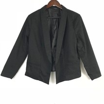 ANA Womens Petite XLarge Black Tone On Tone Lined Blazer Jacket With Lapels - £16.62 GBP