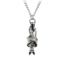 Alchemy Gothic P808 Awaiting The Eventide Pendant Necklace Roosting  Bat - £21.67 GBP