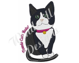 Tuxedo Cats Rule - Machine Embroidery Design - £2.79 GBP