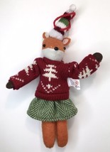 Cute Festive Fox Christmas Tree Ornament Plush Style Target 2017 9&quot; - $15.00