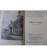 .  Green Mountain Junior College Annual Catalogue, 1935-1936. Volume 23,... - $15.00