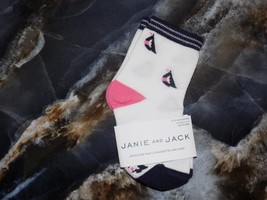 Janie and Jack Sailboat Nautical Print Crew Socks Size 12-24 Months NEW - $6.65