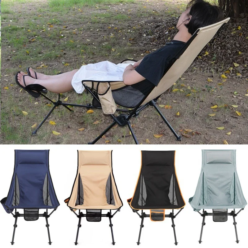 Ultralight Outdoor Folding Camping Chair 150KG Load Aluminiu Alloy Moon Chair - £24.44 GBP+