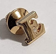 Vintage Avon Gold Tone Tie Tack / Tie Pin Initial &quot;E&quot; Letter E - £6.06 GBP