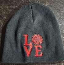 Unisex Port &amp; Company Supernatural Love Gray Red Logo Beanie Hat One Size - £39.39 GBP