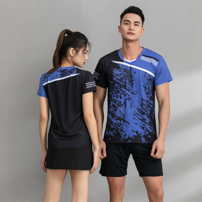 Sporting High End Tennis Shirt Women &amp; Men Badminton Uniform Table Tennis T-shir - £43.90 GBP