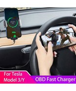 Aluminum 18W Car OBD Adapter Phone Type-C USB Fast Charger for Tesla Mod... - $148.07 MXN
