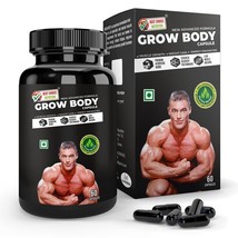 GROW BODY CAPSULE FOR WEIGHT GAIN, MUSCLE BUILDING AND MUSCLE MASS GAIN ... - £23.35 GBP