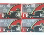 Lot of 4 New Sealed MAXELL UR 60 Minute Blank Audio Cassette Tapes - £7.08 GBP