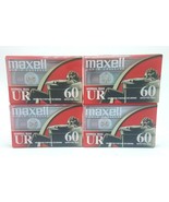 Lot of 4 New Sealed MAXELL UR 60 Minute Blank Audio Cassette Tapes - £6.97 GBP