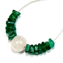 Rose Quartz Round Green Onyx Choki Smooth Beads Briolette Natural Loose Gemstone - £2.10 GBP