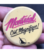 VTG North Central Airlines Montreal C&#39;est Magnifique Round Pin 2.25&quot; Dia - $7.69