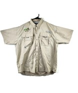 Columbia PFG SS Button Up Tan Khaki Vented Fishing Shirt Mens L UPF 30 A... - £19.51 GBP