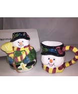 Covered Sugar and Creamer Set, Snowmen, World Link Group Christmas  - €12,98 EUR