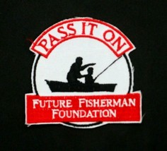 Pass It On Future Fisherman Foundation 3.25&quot; x 3&quot; Sew-on Patch - £4.97 GBP