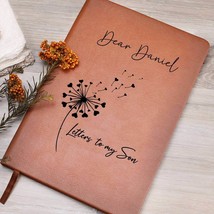 Letters to My Son Personalized Leather Journal, Keepsake Gift for Son - $49.16