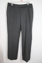 Talbots 10 Gray Wool Stretch Signature Straight Trousers Pants Lined - £23.85 GBP