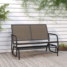  Garden Glider Bench Brown Textilene fabric and Steel Medium - €144,99 EUR