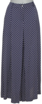 MICHAEL KORS COLLECTION Pant Navy White Polka Dot Wide Leg Zipper Sz 6 - £398.67 GBP