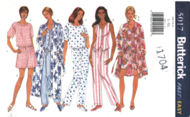 Misses ROBE, PANTS SHIRT 1997 Butterick Pattern 5017 Sizes L-XL UNCUT - $15.00