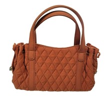 Vera Bradley Orange Purse Handbag Solid Quilted Rigid Handles - £14.01 GBP