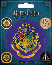 HARRY POTTER hogwarts + 4 mini 2018 - VINYL STICKERS SET official merch NEW - £2.95 GBP