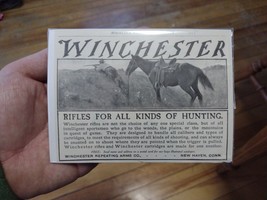 1905 WINCHESTER ARMS Rifle Cartridges Gun Print Ad Cowboy Horse SHOOTING - $7.69