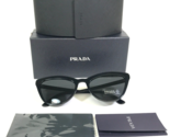 PRADA Sunglasses SPR 01V 1AB-5S0 Black Cat Eye Full Rim 56-20-145 - $130.68