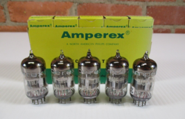 Amperex 6DJ8 ECC88 Vacuum Tubes Sleeve of 5  Matching Codes  TV-7 Tested - $75.00