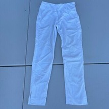Leggiardo Pants Chinos Womens 8 White Cotton Stretch Straight Leg Made i... - $27.69