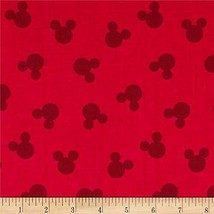 Cotton Disney Mickey Tossed Mickey Mouse Head Dot Quilt Fabric BTY D469.35 - £8.61 GBP