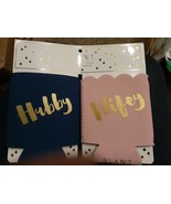 Set of 2 Insulated Can Koozie Cover for Weddings- Hubby &amp; Wifey (Bride, ... - $8.14 CAD