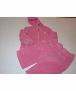 Janie and Jack toddler Girls 2P Pink Terrycloth Hoodie Pants set  2T EUC - $15.85