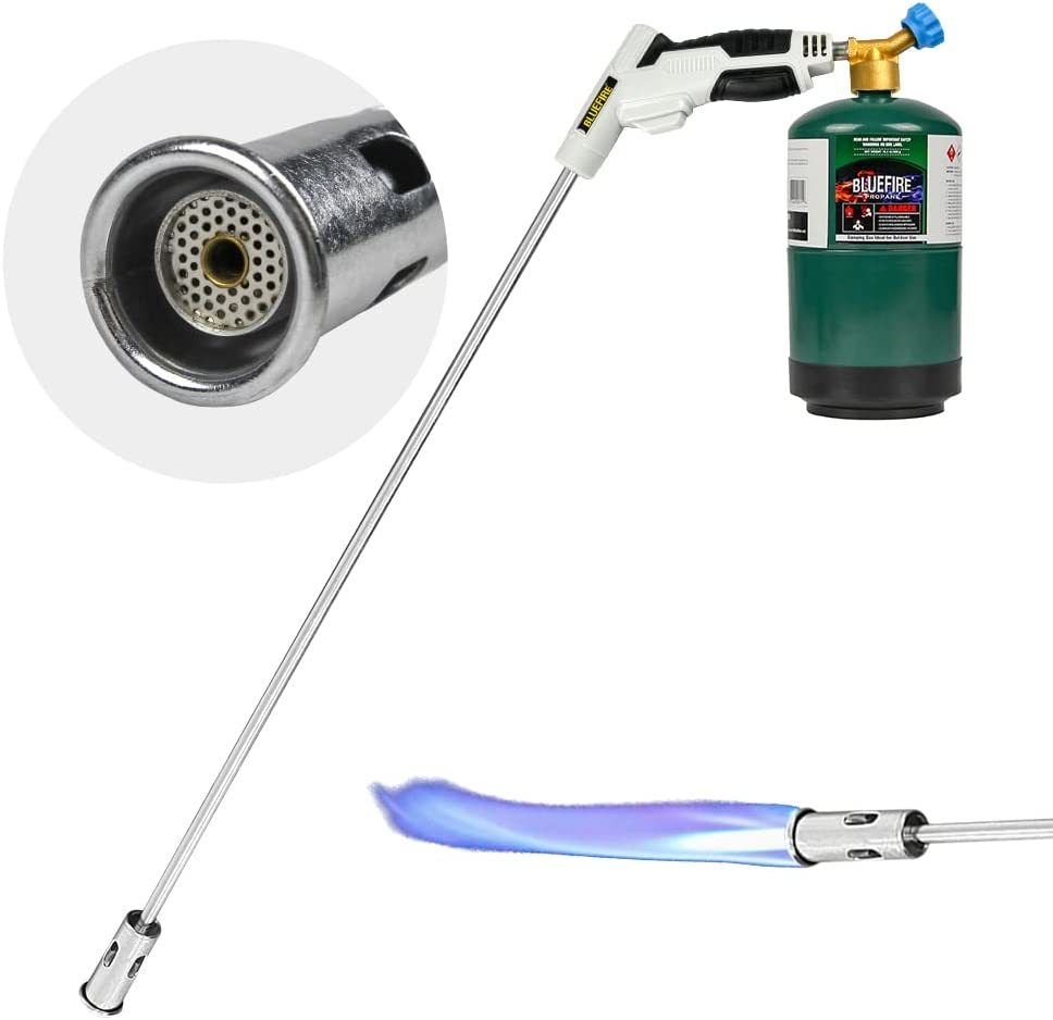 Bluefire 35" Long Propane Torch Weed Burner Self Igniting Cord Free, Ice Melting - £37.50 GBP