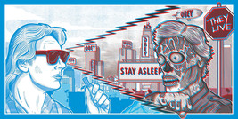 They Live Stay Asleep Obey Alien Movie Film Poster Giclee Print 12x24 Mondo - £63.92 GBP