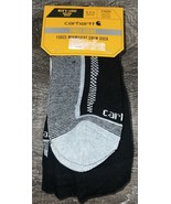 Carhartt Force ~ Mens 3-Pair Midweight Crew Socks Polyester Blend Black ~ L - £18.41 GBP