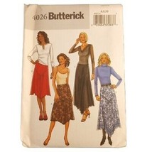 Butterick 4026 Pattern Misses&#39; Petite Skirt Loose-fitting Lined Flared 6-10 UC - £3.69 GBP