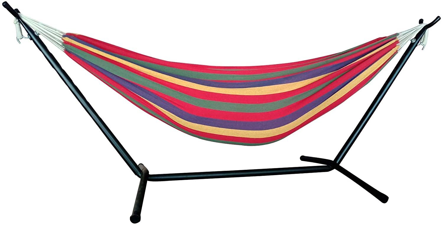 Primary image for Tropical Stripe Double Classic 2 Person Hammock With Stand