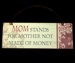 Small Wall Sign Plaque Decoration M O M - £5.57 GBP