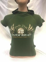 Women&#39;s Pelle Pelle Green Short Sleeve Fashion Hoodie - £46.29 GBP