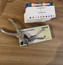 Punch Cards Pk of 200 Reward Punch Cards  2&quot; x 3.5&quot;  w Handheld hole pun... - £11.27 GBP