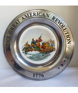 VTG Great American Revolution Pewter Plate Washington Crossing Delaware ... - £23.74 GBP