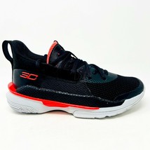 Under Armour Curry 7 SC Black Beta Red Youth Basketball Sneakers 3022113 001 - $69.95