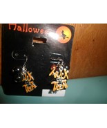 Halloween earrings New on card  trick or treat. french wire - £4.57 GBP