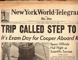 New York World Telegram  &amp; The Sun  Newspaper -May 17, 1963 - $7.00